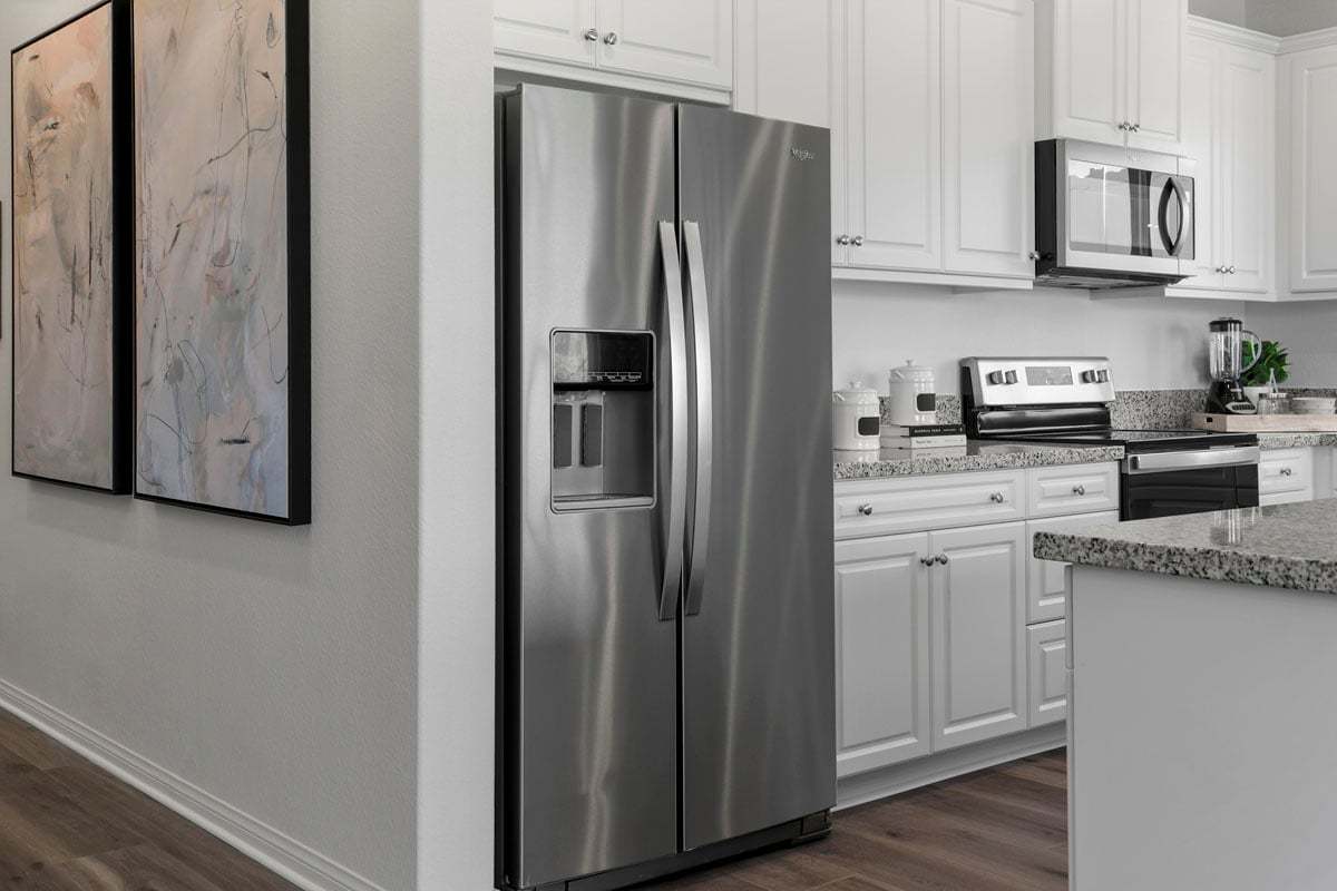 Plan 1539 Modeled - White thermofoil cabinets