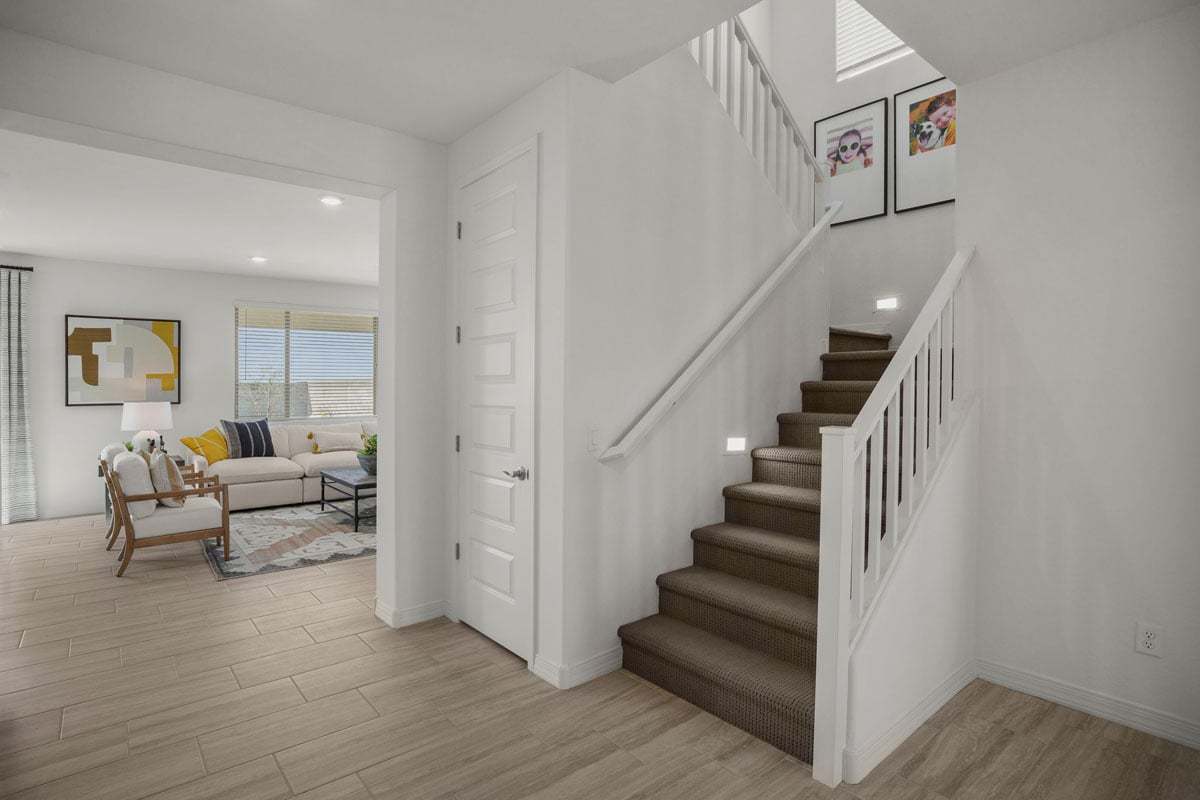Plan 2620 Modeled - Mission-style stair rail at First floor