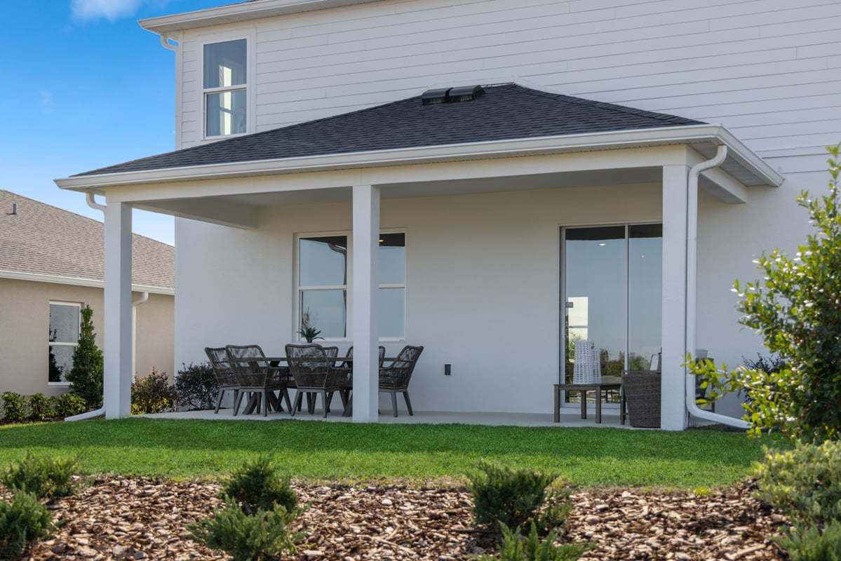 Plan 2566 Modeled - Extended covered patio