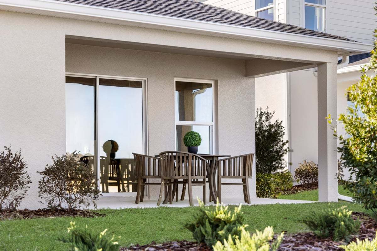 Plan 1989 Modeled - Covered patio