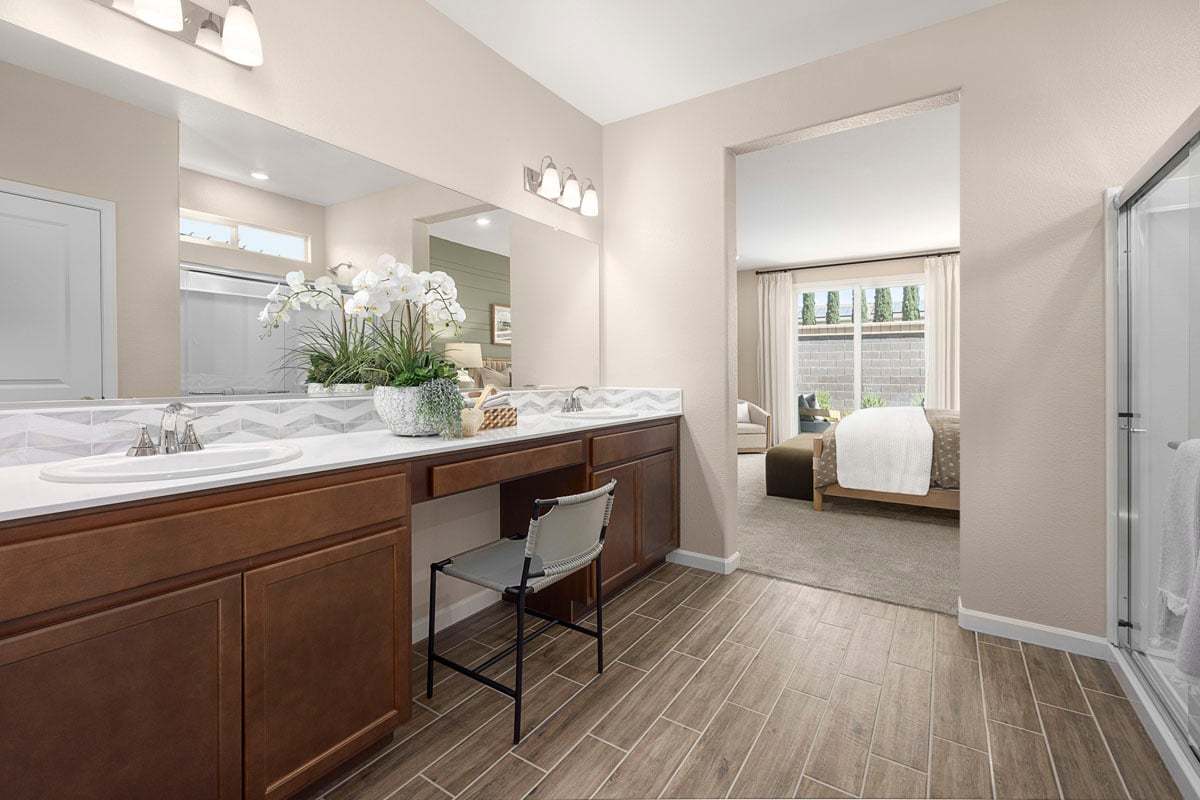 Plan 2346 Modeled - Dual-sink vanity at primary bath