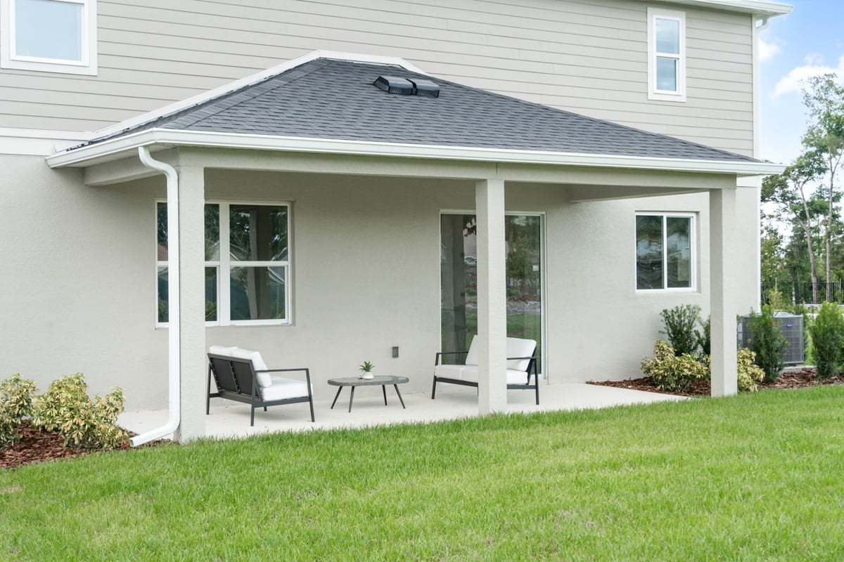 Plan 2566 Modeled - Extended covered back patio