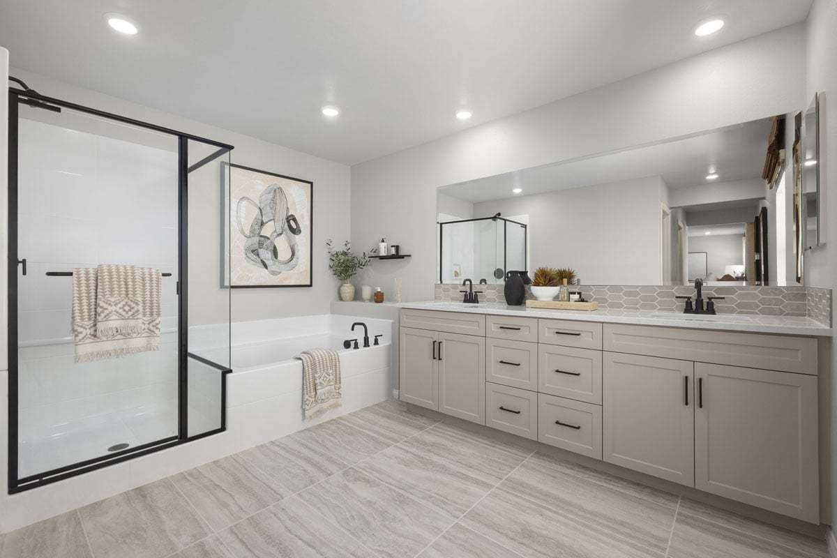 Plan 2763 Modeled - Optional extended vanity and drawer bank at primary bath