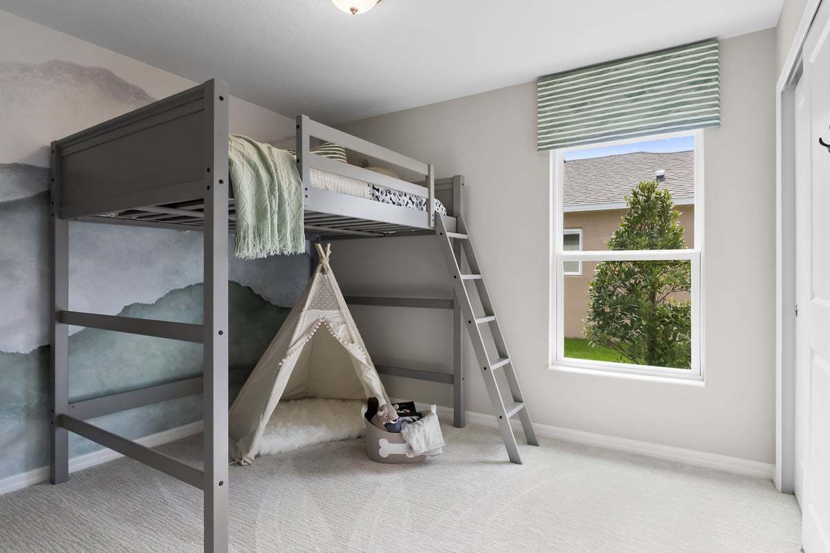 Plan 1637 Modeled - Spacious secondary bedrooms