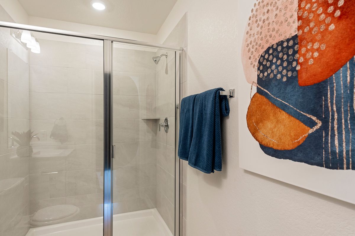 Plan 1416 Modeled - Shower with tile surround at bath 2