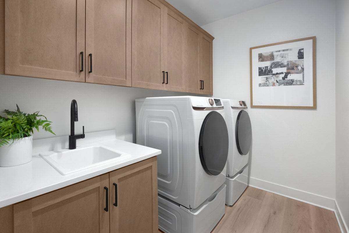 Plan 2620 Modeled - Sink and cabinets at laundry room