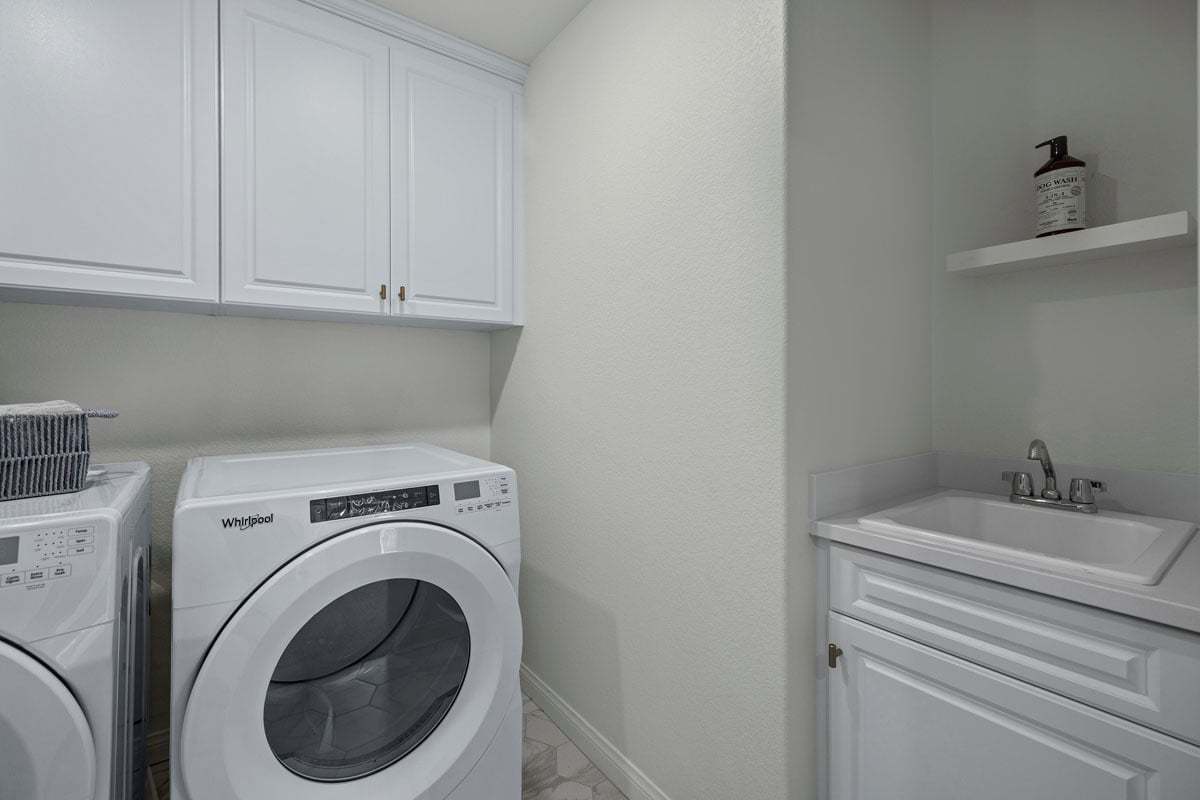 Plan 2453 Modeled - Optional laundry sink and cabinets