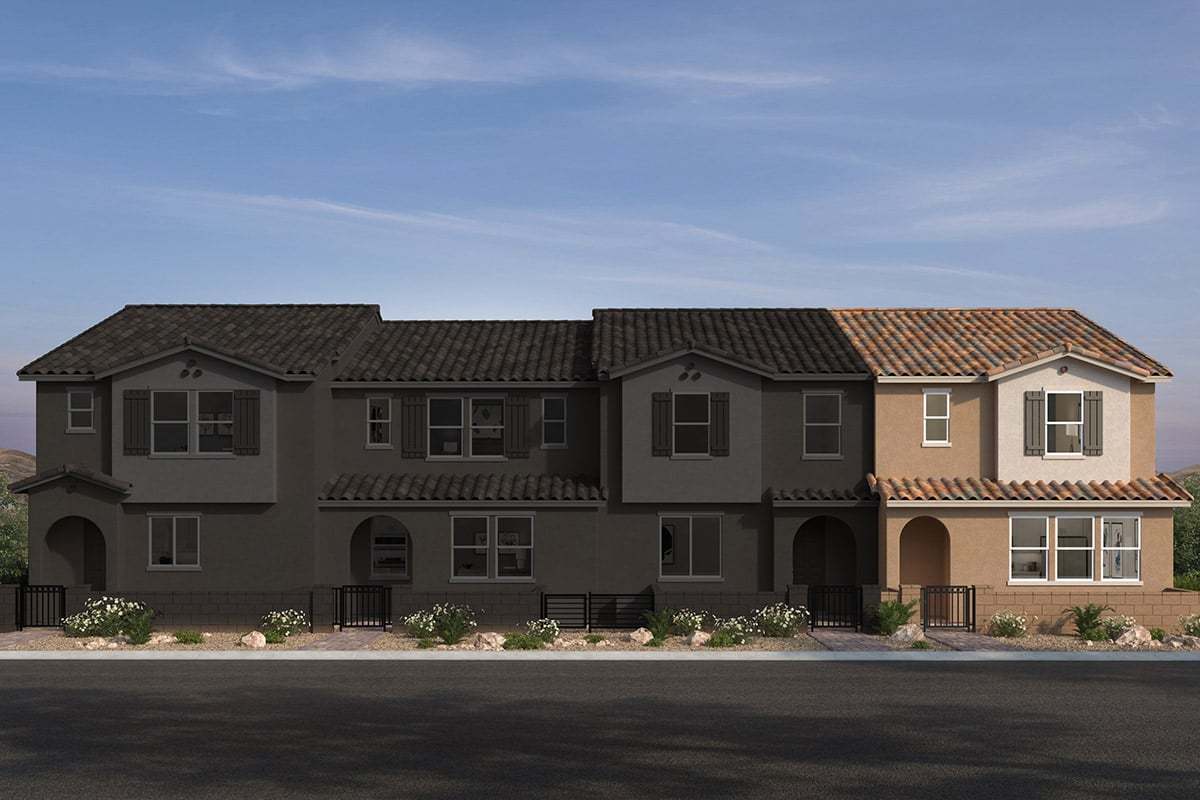 Plan 1619 End Unit Modeled - Meadows at Sandstone at Tule Springs: North Las Vegas, Nevada - KB Home