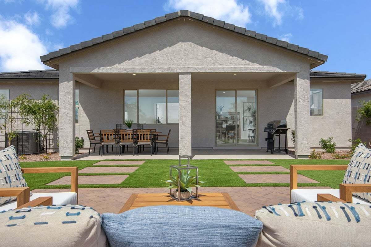 Plan 2301 Modeled - Extended covered patio