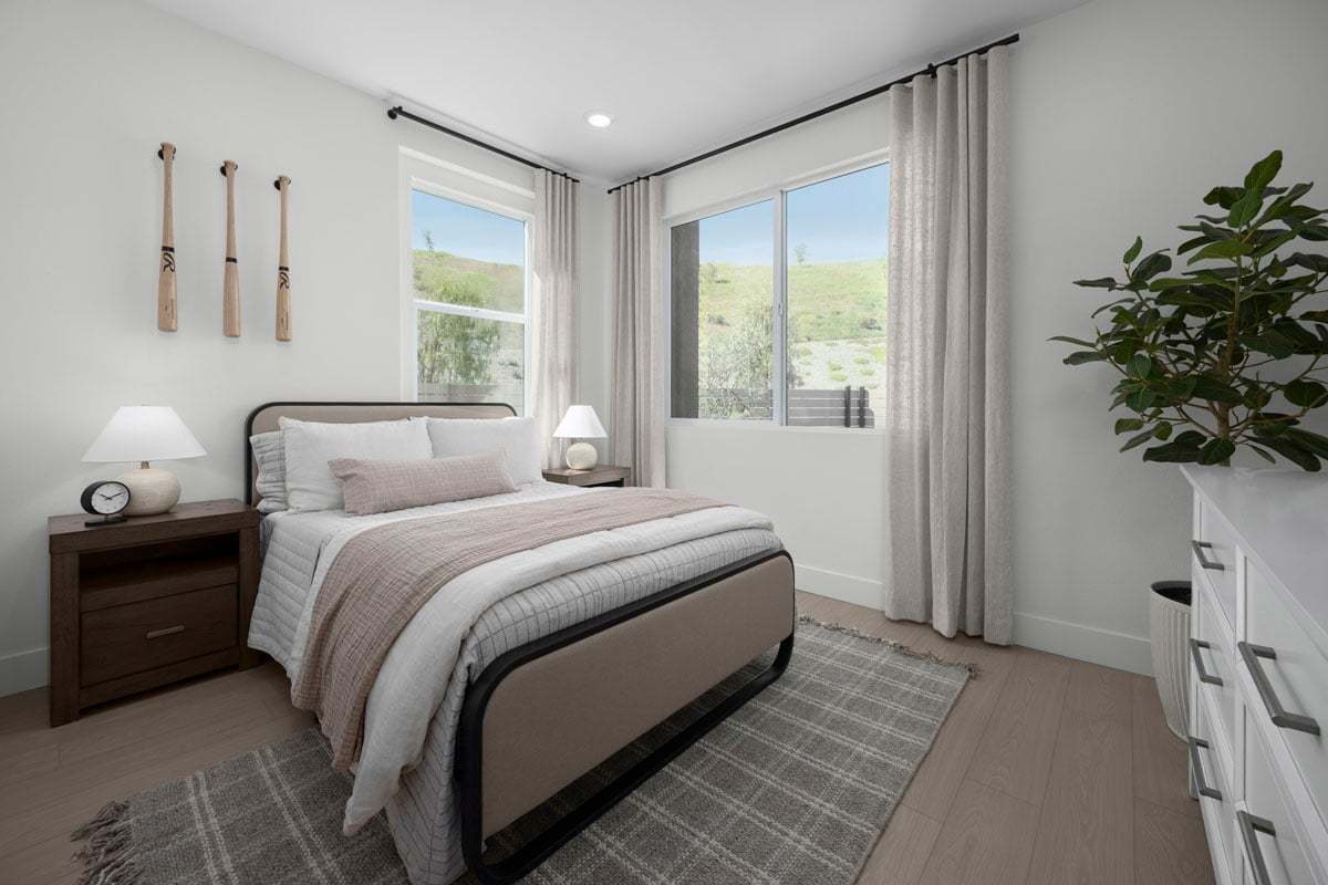 Plan 2040 Modeled - Spacious secondary bedrooms