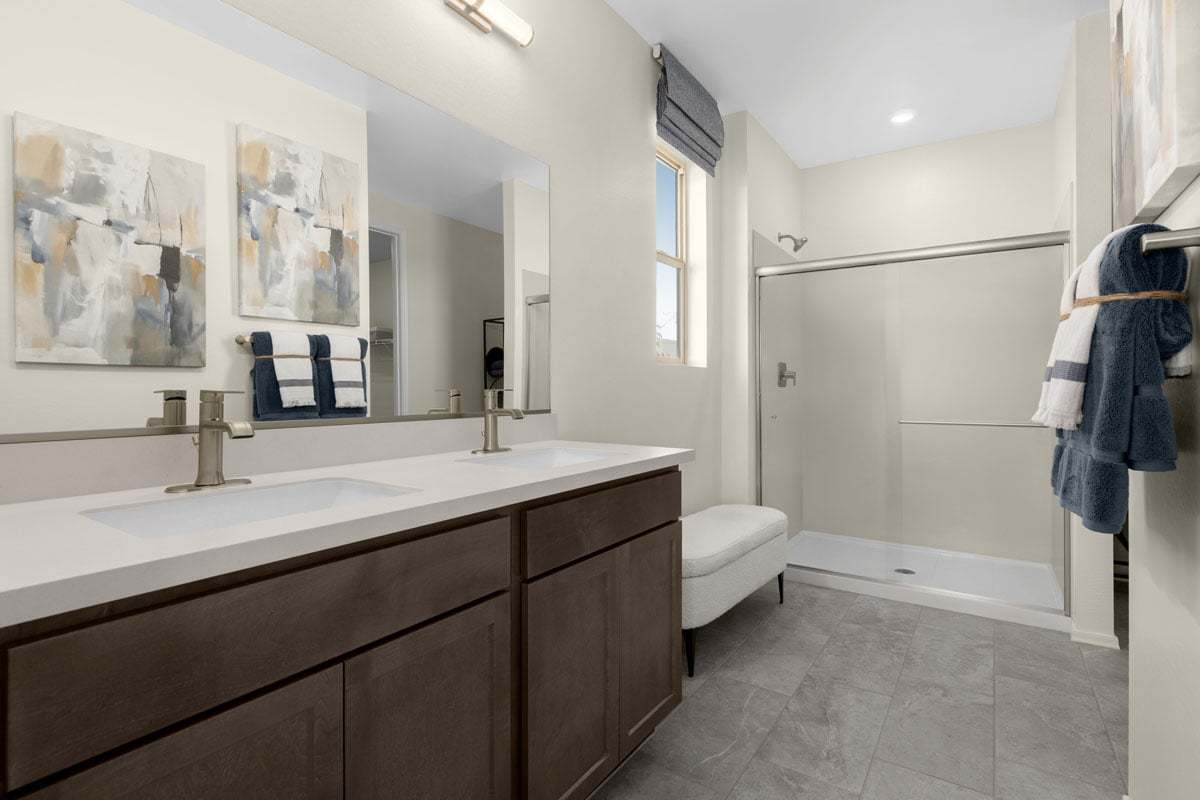 Plan 2301 Modeled - Walk-in shower at primary bath