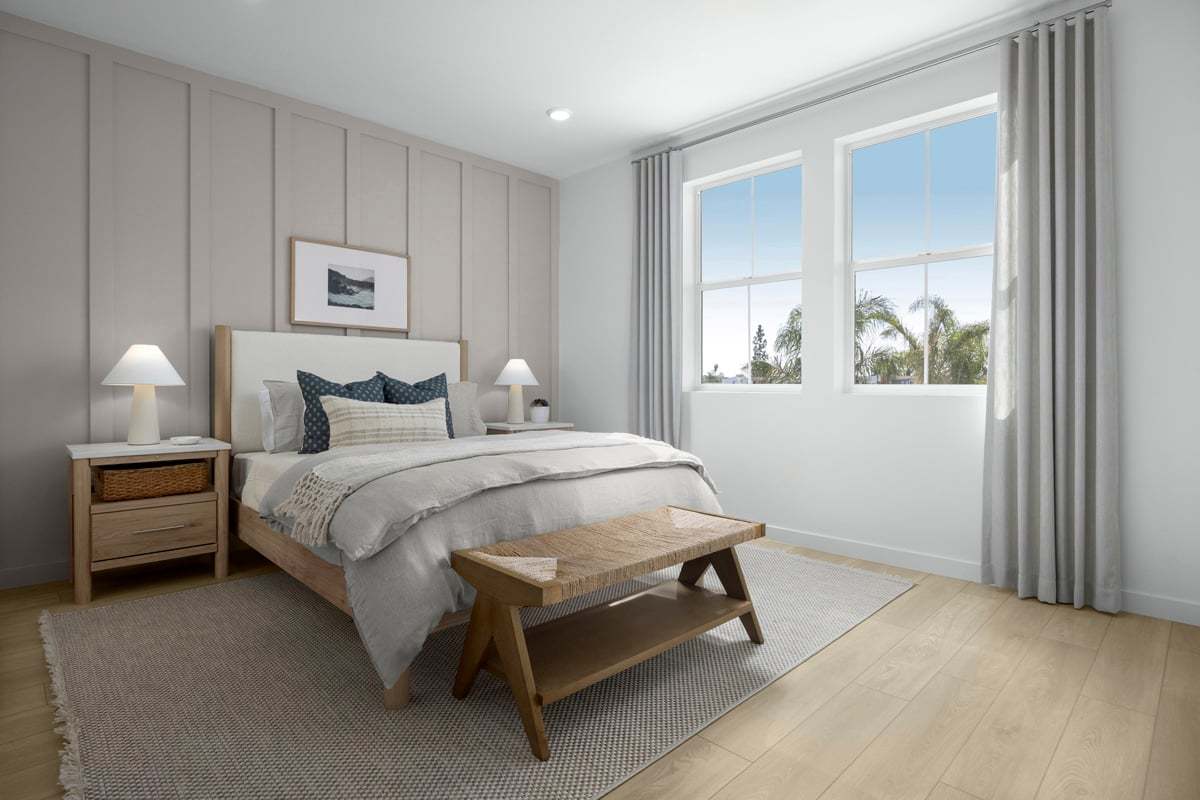 Plan 1338 Modeled - Spacious secondary bedrooms