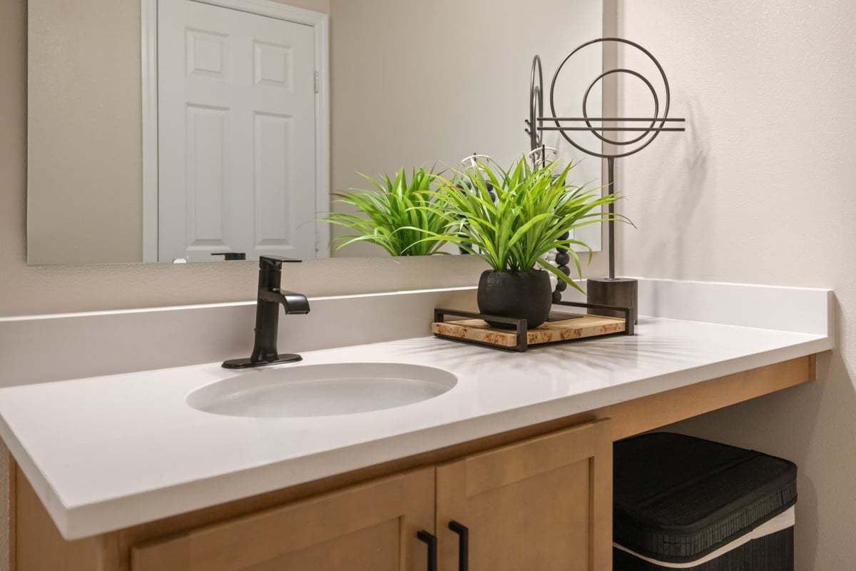 Plan 2566 Modeled - Extended vanity with knee space at bath 2