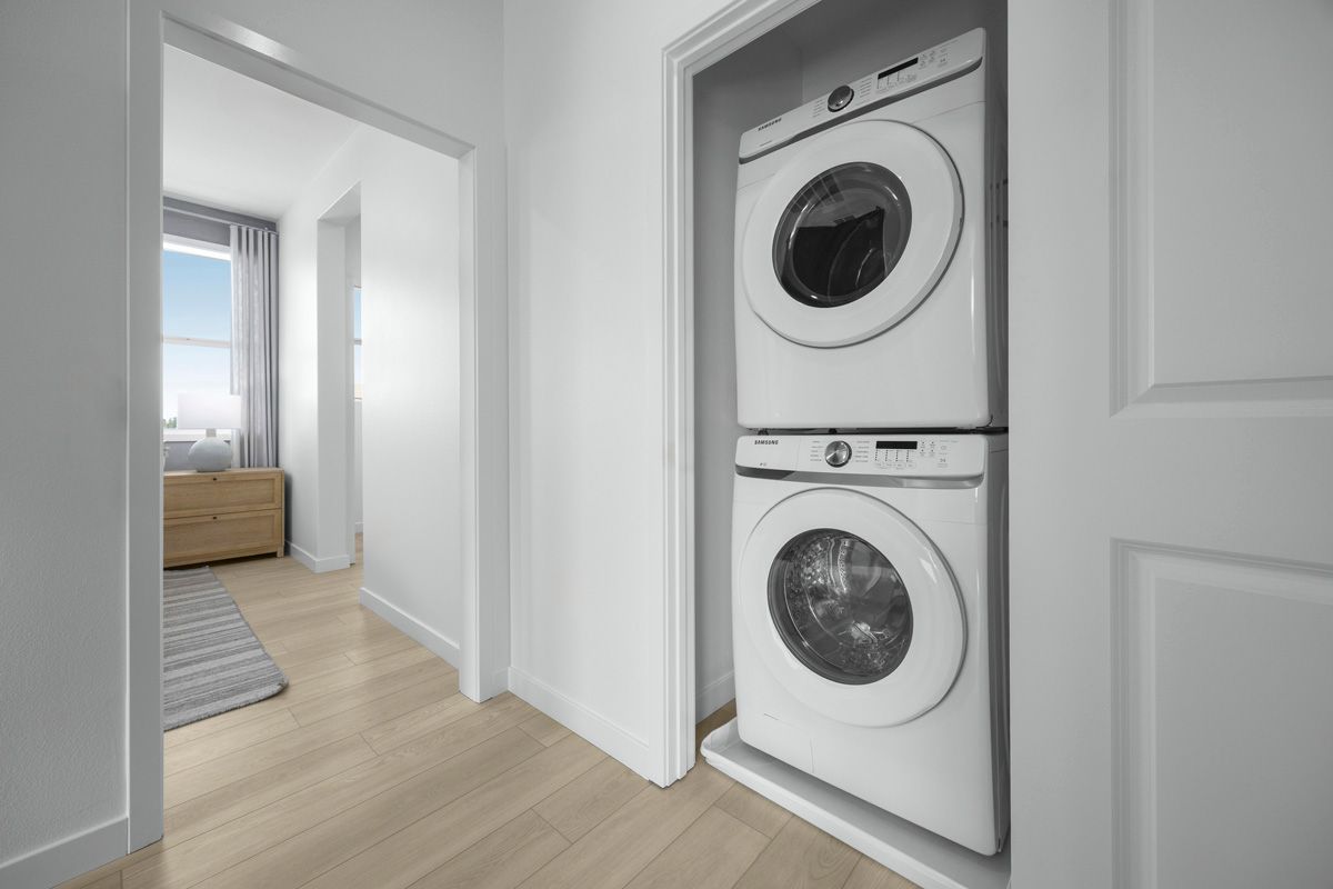 Plan 1338 Modeled - Washer and dryer unit