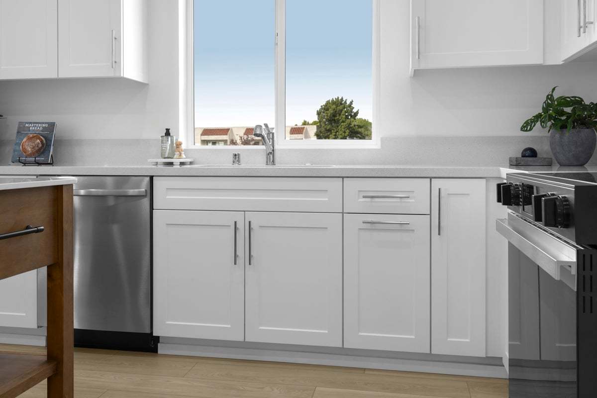 Plan 1338 Modeled - White Shaker style cabinets