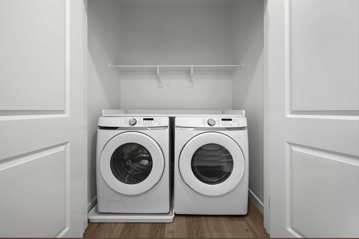 Plan 1698 Modeled - Upstairs side by side laundry