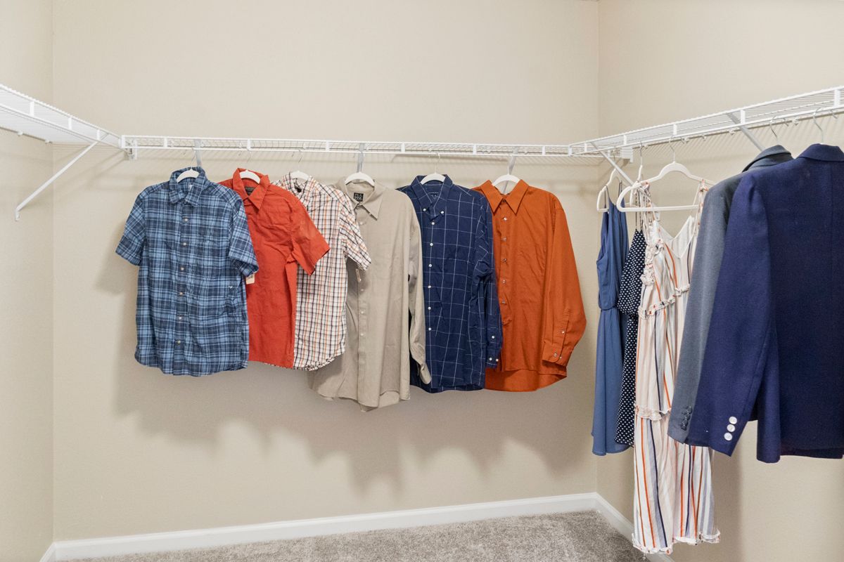 Plan 2566 Modeled - Walk-in closet at primary bedroom
