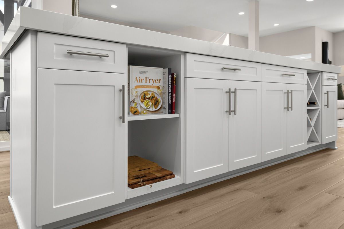 Plan 2697 Modeled - White thermofoil cabinets