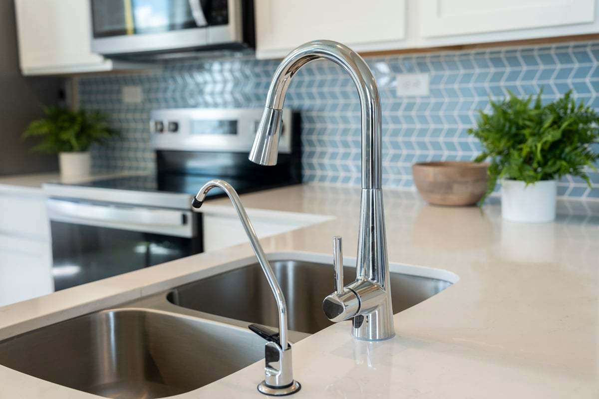 Plan 1243 Modeled - High arc kitchen faucet