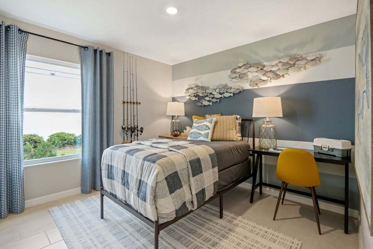 Plan 1317 Modeled - Spacious secondary bedrooms