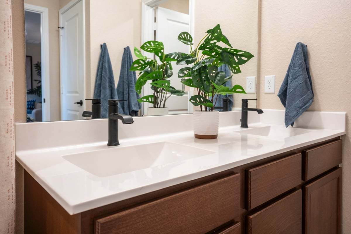 Plan 1389 Modeled - Optional dual-sink vanity at bath 2