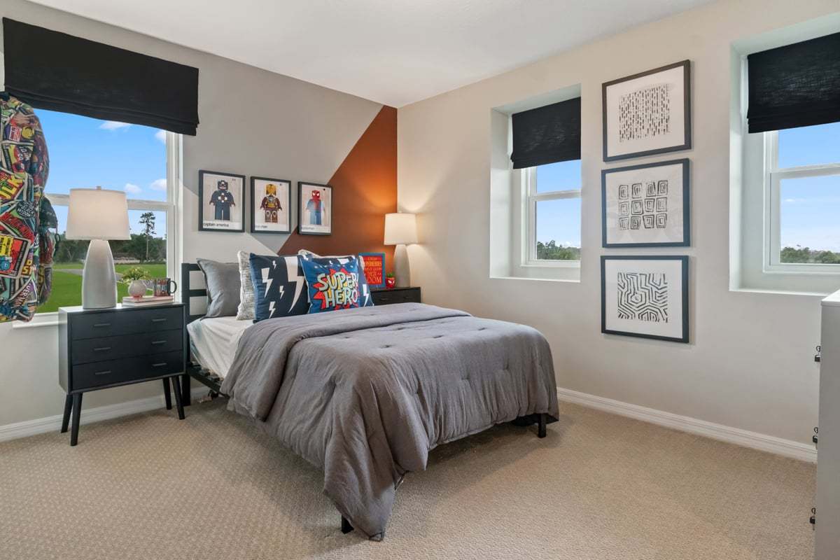 Plan 2107 Modeled - Spacious secondary bedrooms