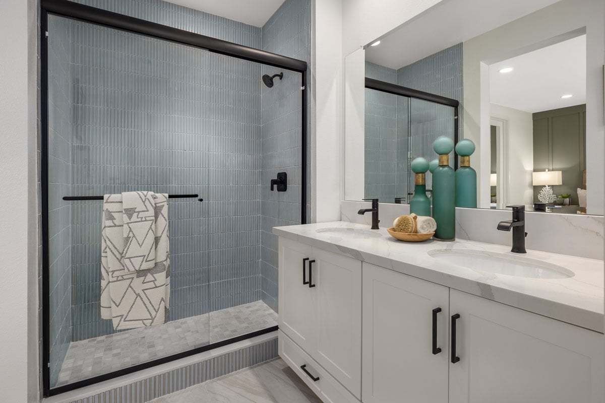 Plan 2070 Modeled - Dual-sink vanity at primary bath