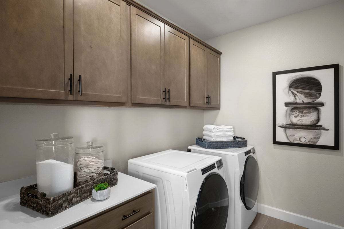 Plan 2378 Modeled - Dedicated laundry room with cabinets