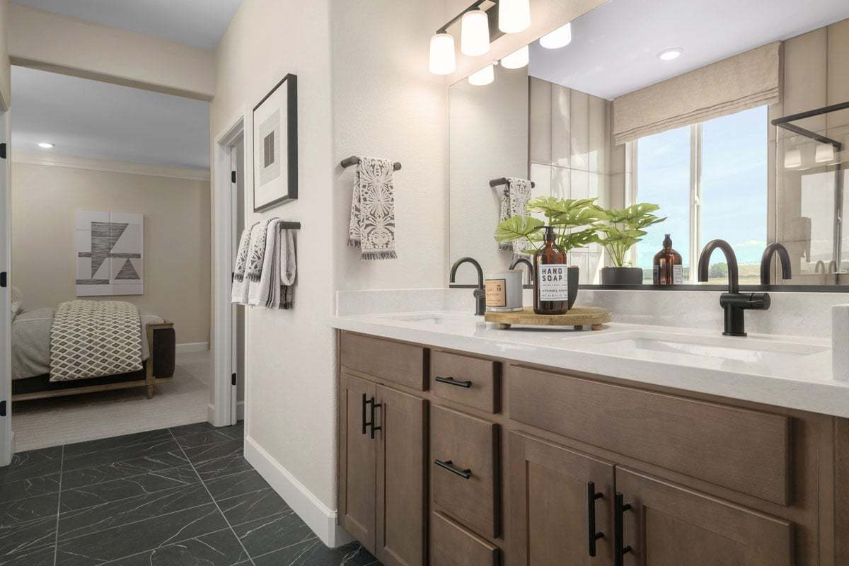 Plan 2378 Modeled - Dual-sink vanity at primary bath