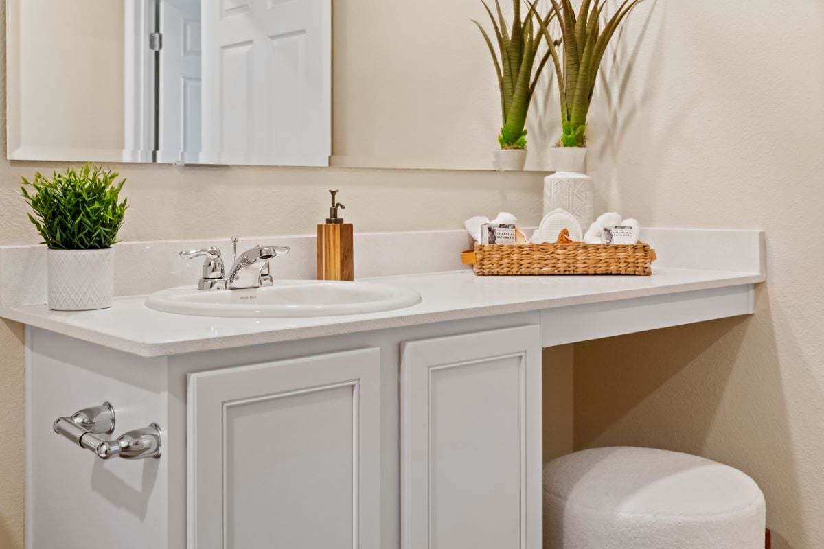Plan 1618 Modeled - Extended vanity at secondary bath