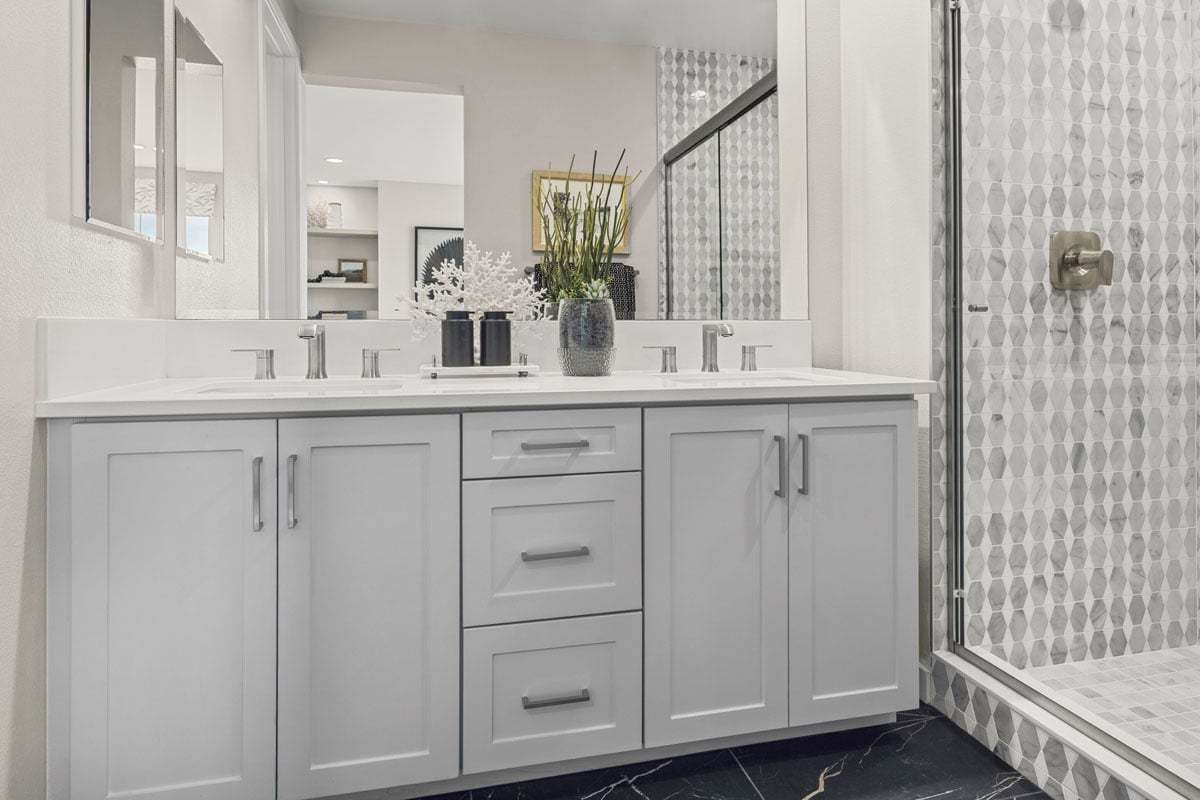 Plan 2212 Modeled - Dual-sink vanity at primary bath