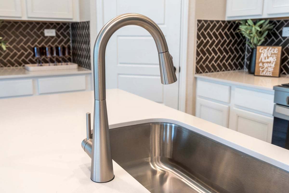 Plan 1605 Modeled - High-arc kitchen faucet