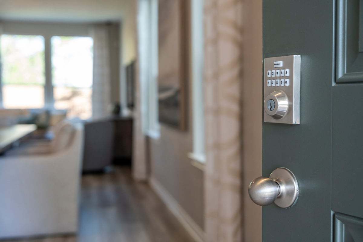 Plan 2086 Modeled - Optional smart dead bolt on front door