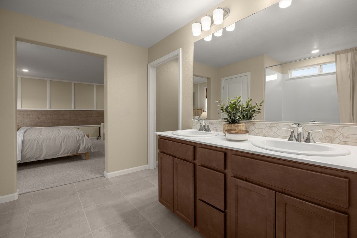 Plan 2259 Modeled - Dual-sink vanity at primary bath