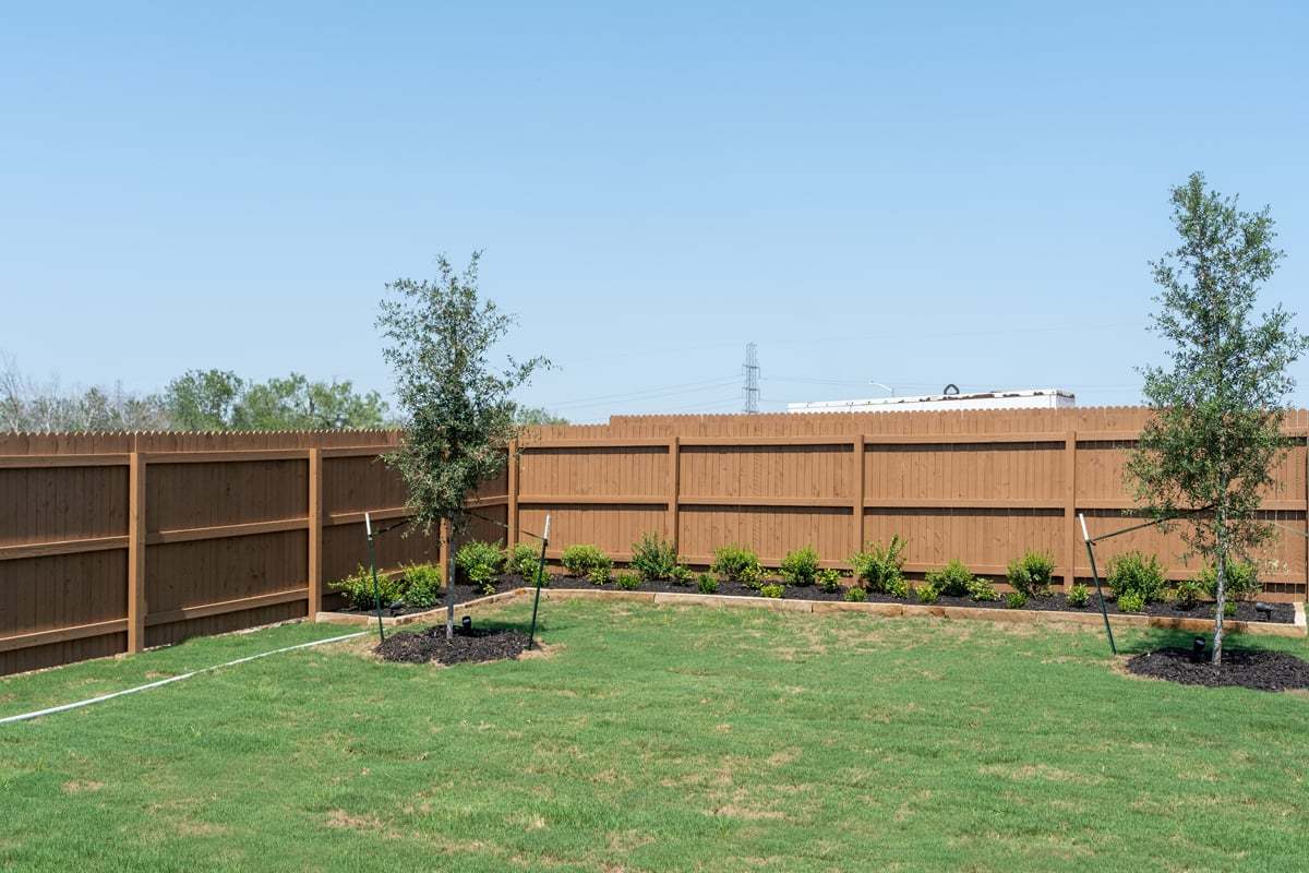 Plan 1373 Modeled - 6-ft. vertical wood privacy fence