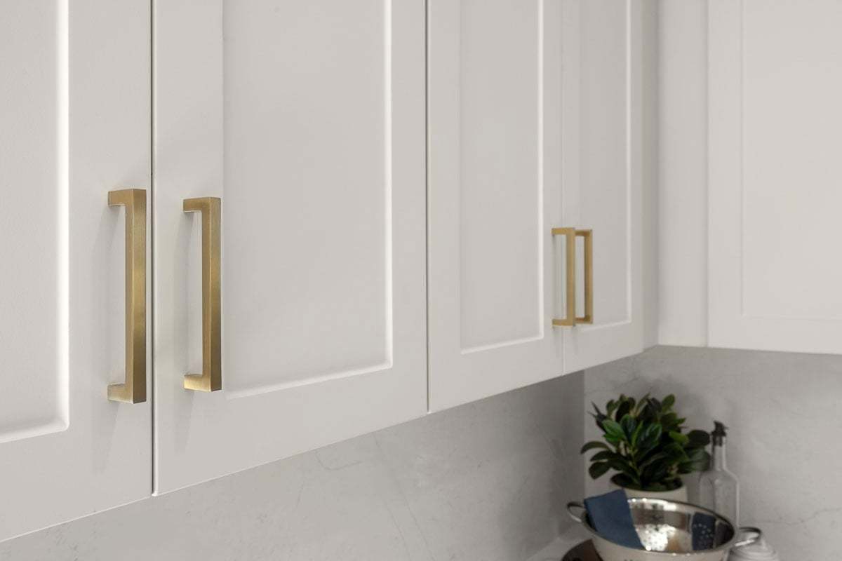 Plan 1403 Modeled - Optional brushed bronze cabinet pulls