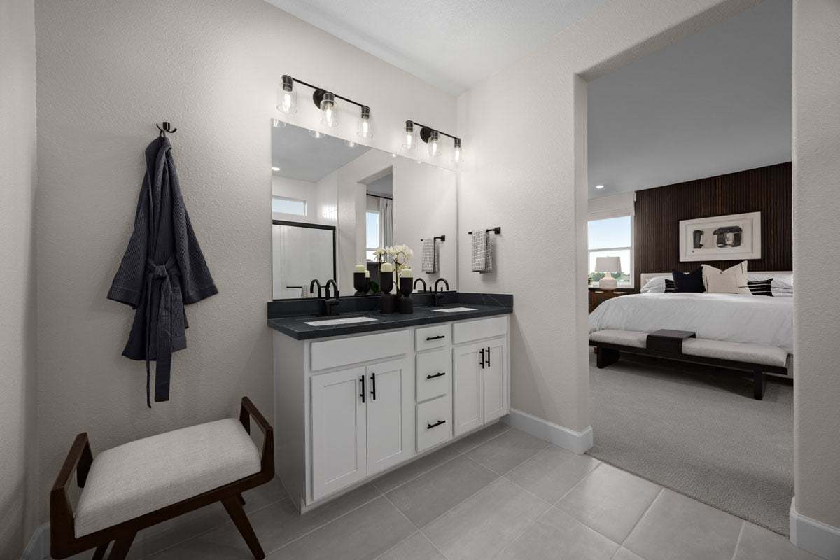 Plan 2672 Modeled - Dual-sink vanity at primary bath