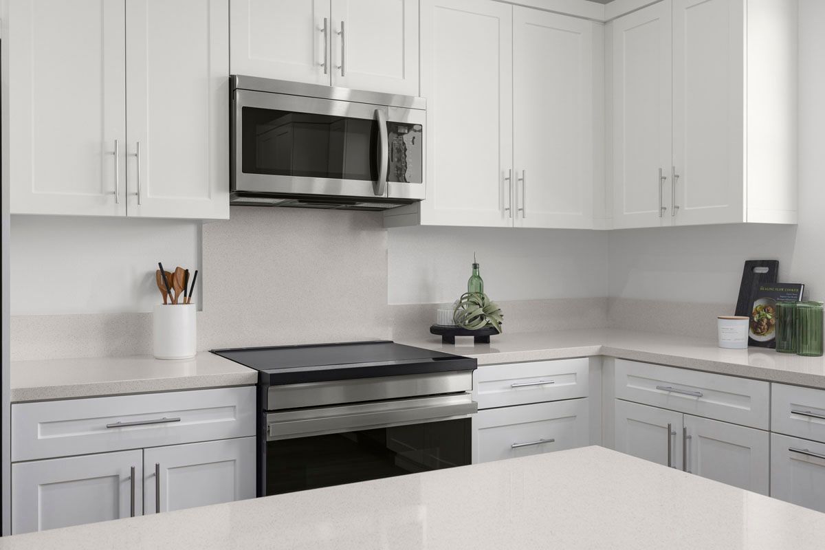 Plan 1560 Modeled - Quartz countertops and backsplash