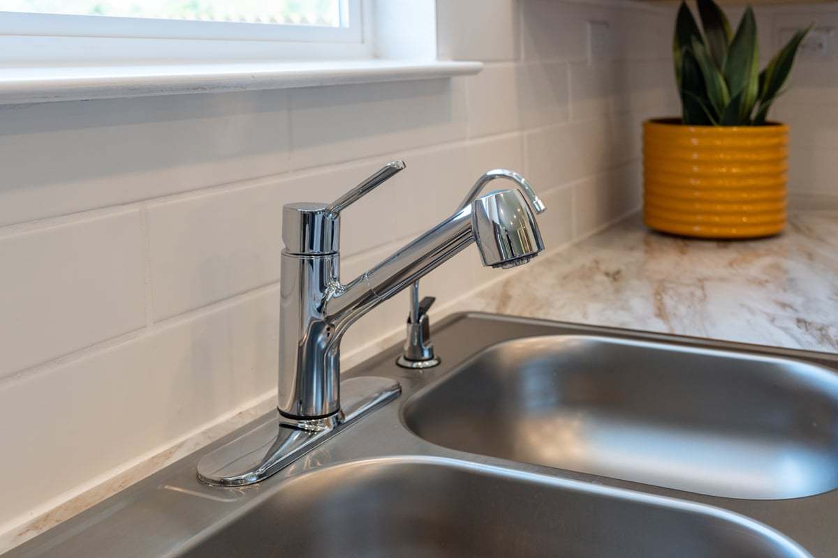 Plan 1663 Modeled - WaterSense® labeled chrome-finished faucet