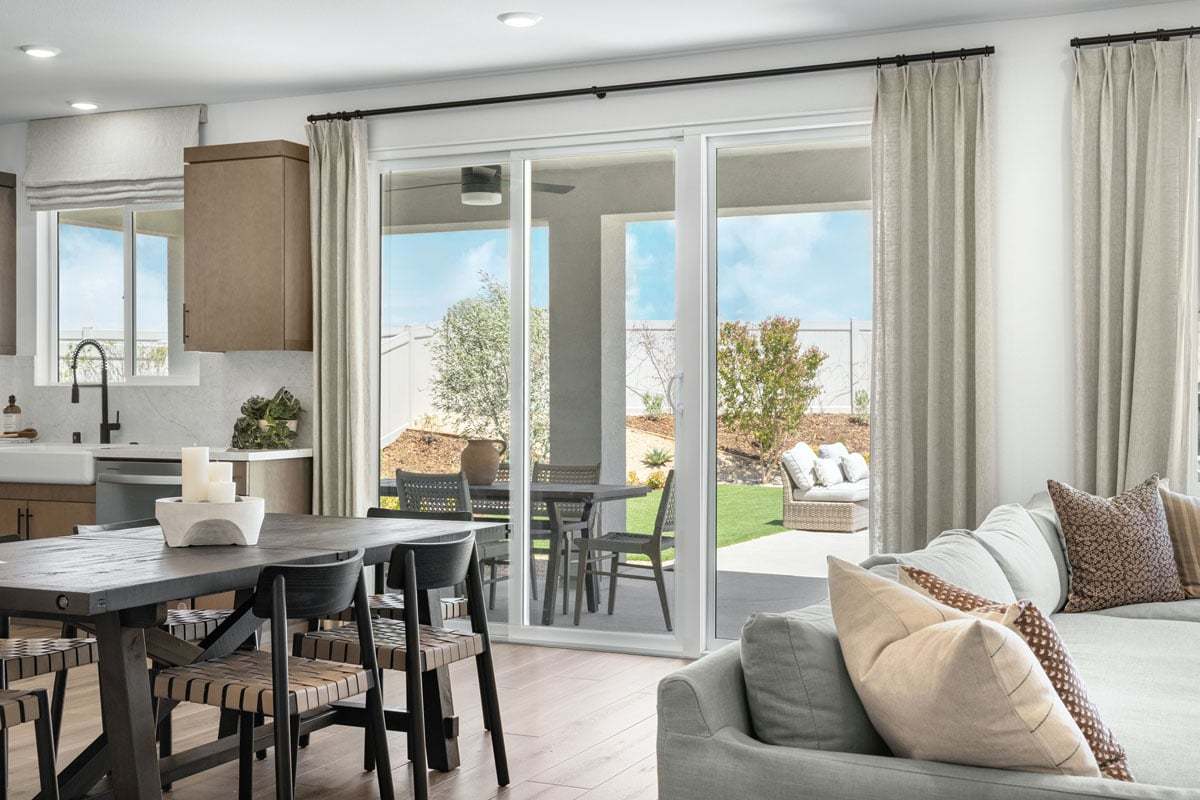 Plan 2313 Modeled - 3-panel sliding glass door at great room