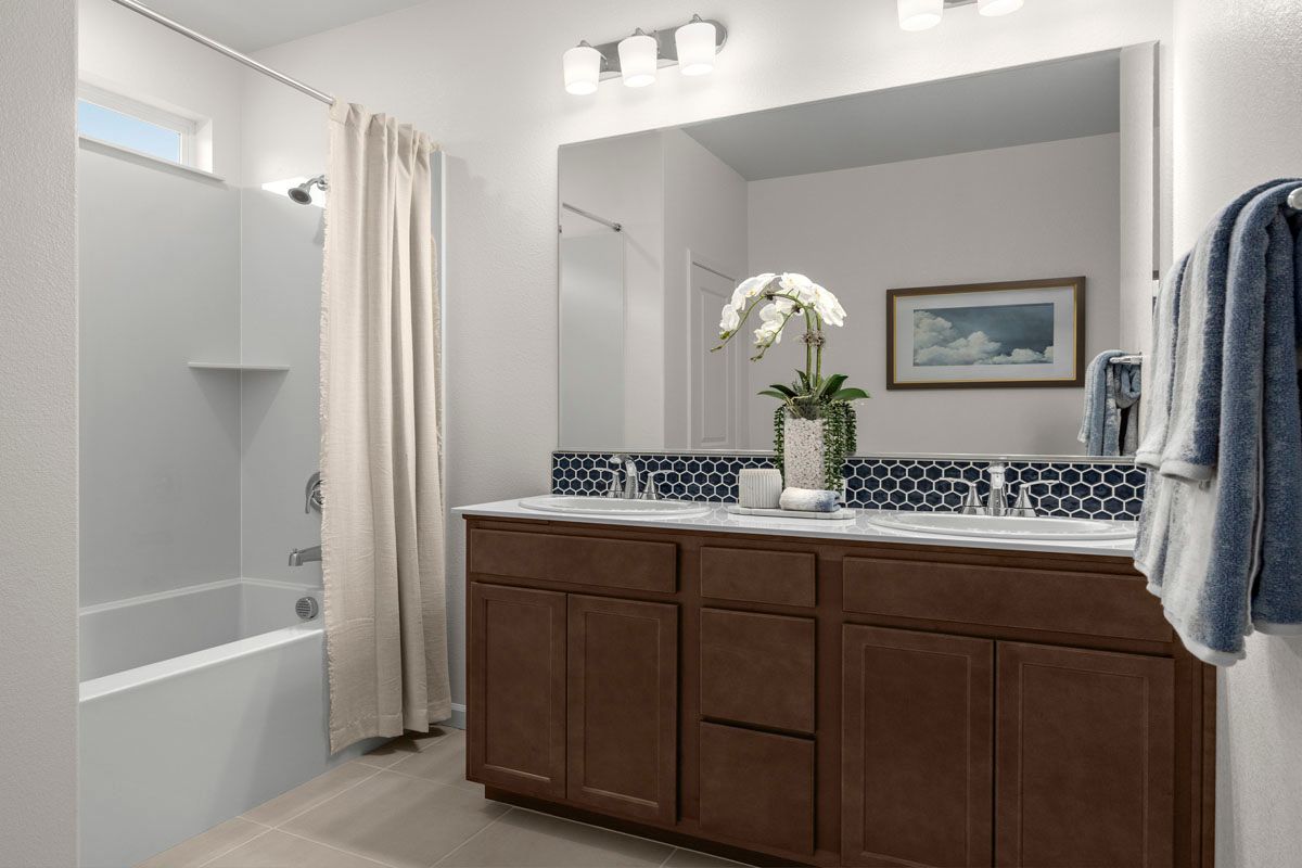 Plan 2088 Modeled - Dual-sink vanity at primary bath