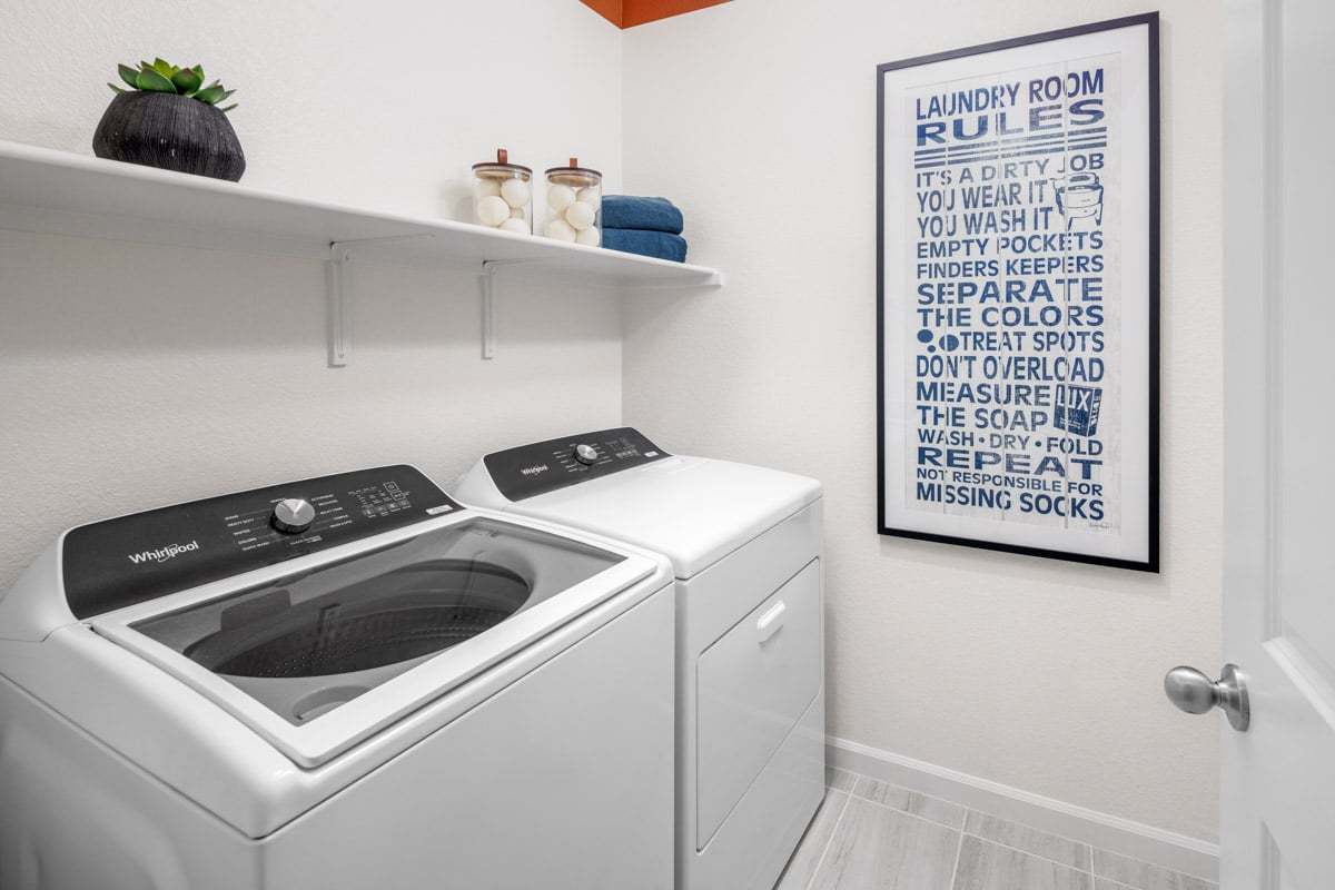 Plan 1438 Modeled - Laundry room
