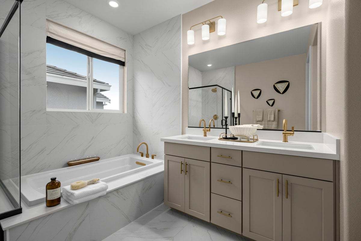 Plan 2190  Modeled - Dual-sink vanity at primary bath