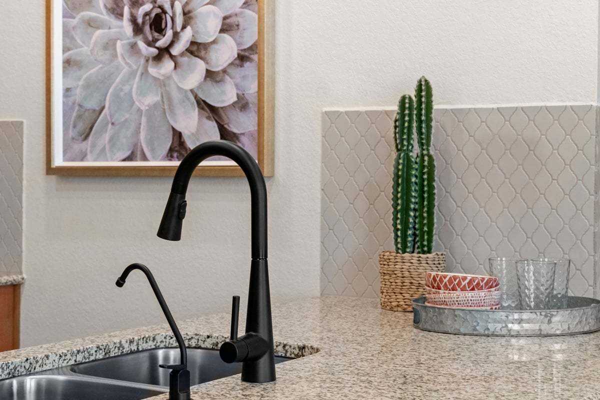 Plan 1416 Modeled - Matte black faucet