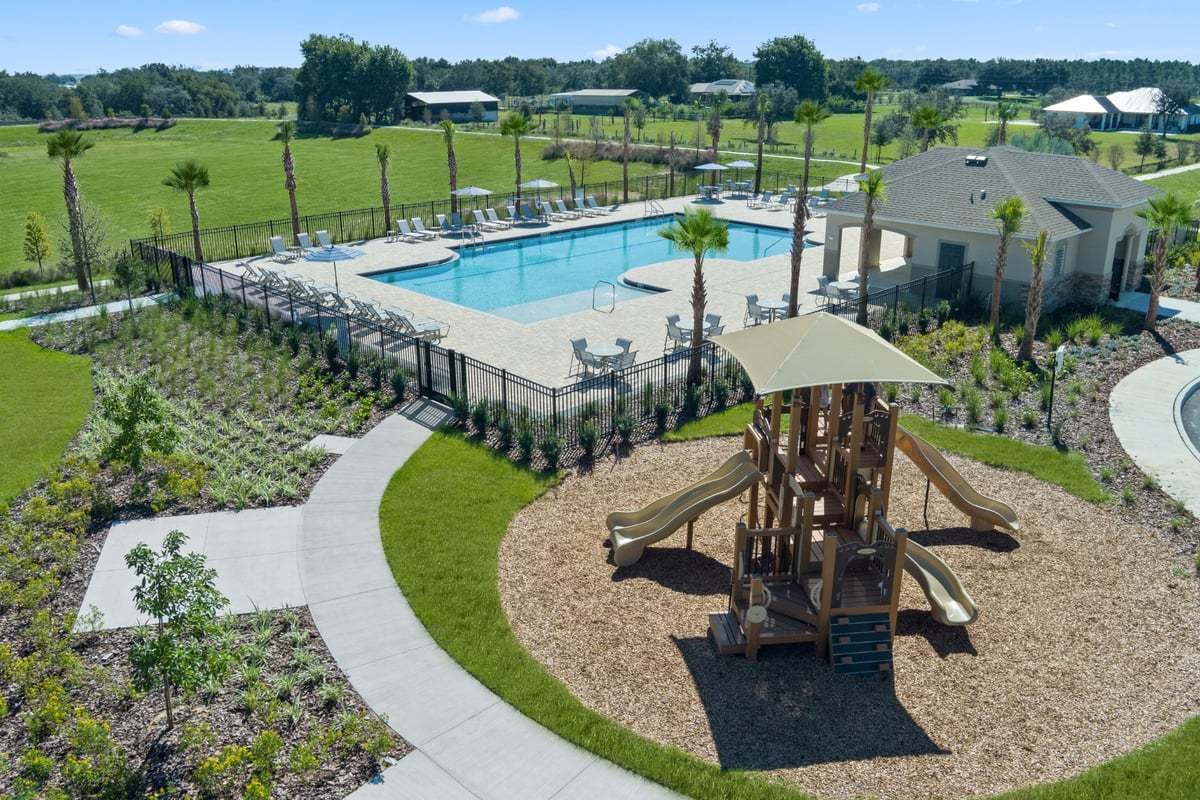 Community pool, clubhouse and tot lot