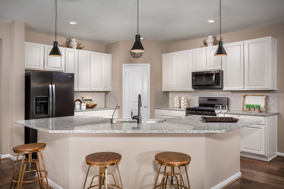 Plan 2130 Kitchen as modeled at Bryan Crossing