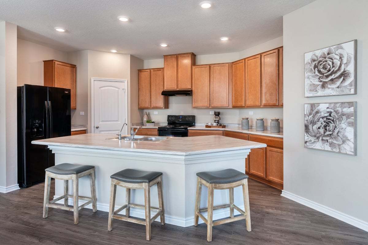 Plan 1548 Kitchen as modeled at Deer Crest