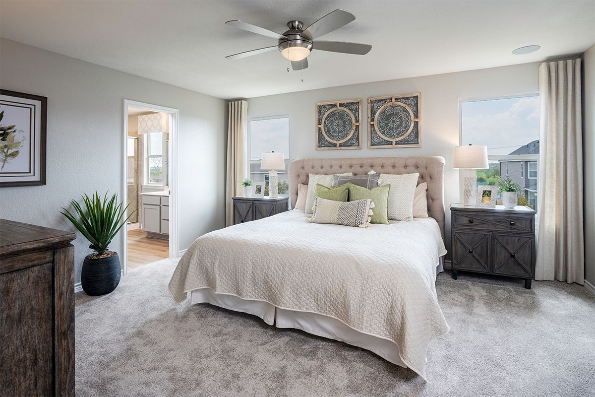 Plan 1780 - Plan 1780 Primary Bedroom as modeled at The Overlook at Medio Creek