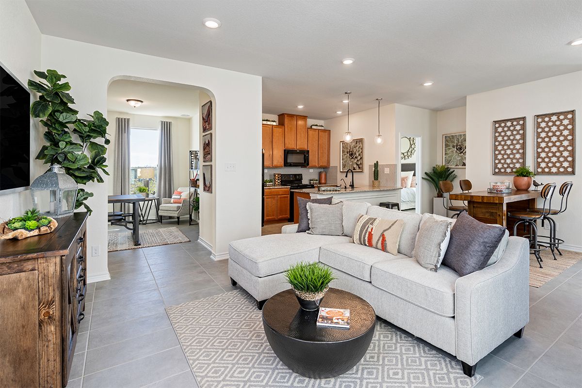 Plan 1416 - Plan 1416 Great Room as modeled at Marbella