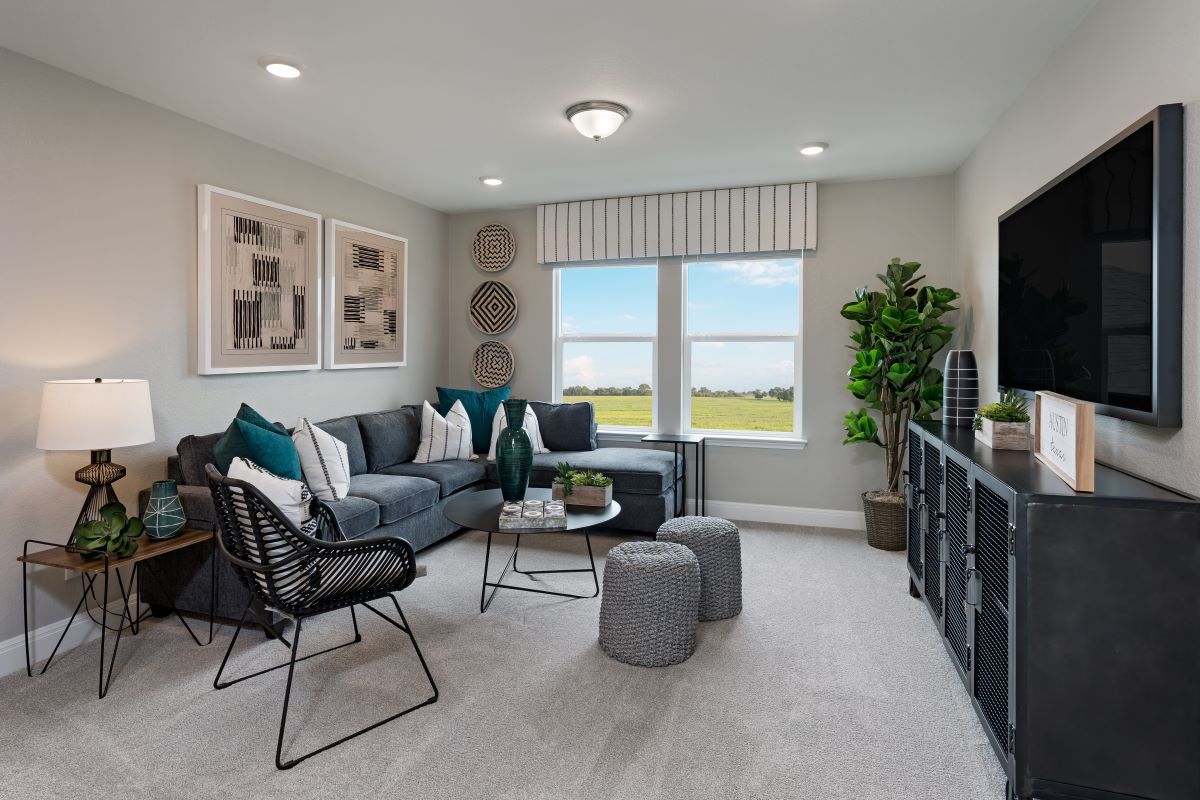 Plan 2458 Game Room as modeled at Maple Creek